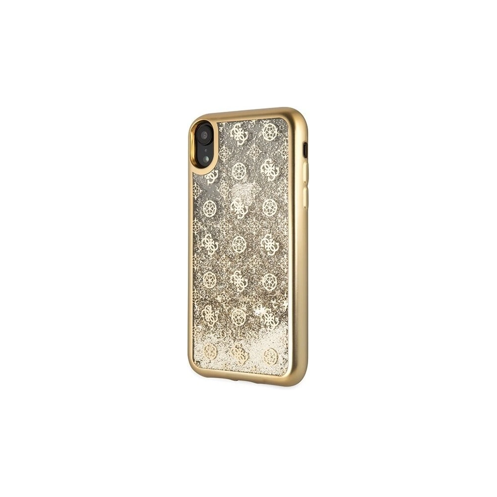 Etui Guess GUHCI61PEOLGGO Apple iPhone XR złoty/gold hard case 4G Peony Liquid Glitter