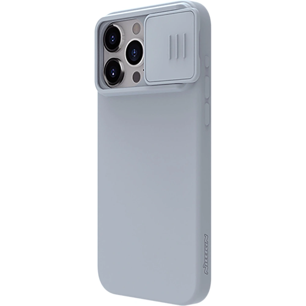 Etui Nillkin CamShield Silky Silicone Case Apple iPhone 15 Pro szare