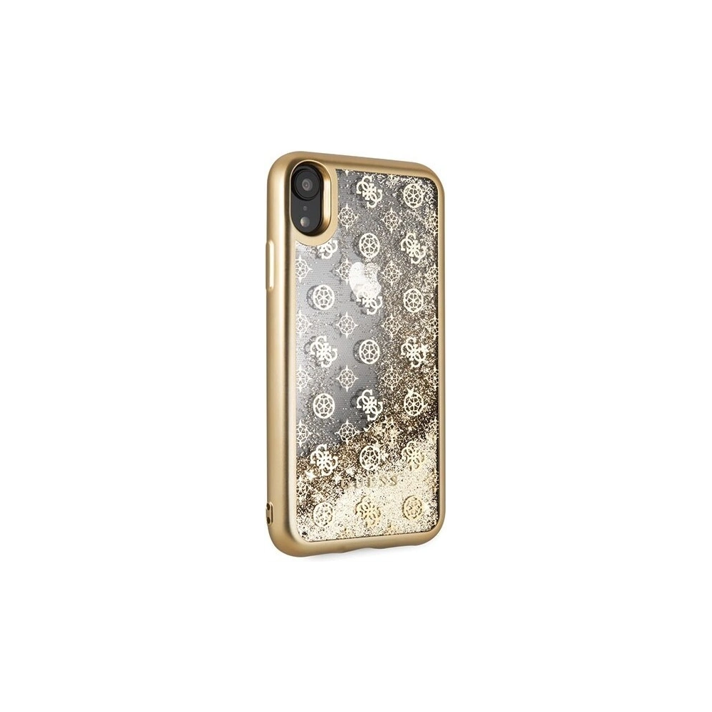 Etui Guess GUHCI61PEOLGGO Apple iPhone XR złoty/gold hard case 4G Peony Liquid Glitter