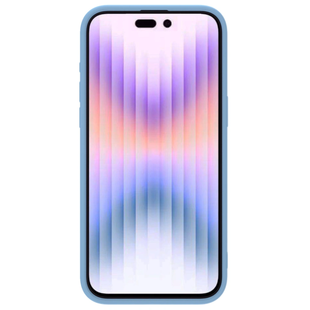 Etui Nillkin CamShield Silky Silicone Case Apple iPhone 15 Pro niebieski