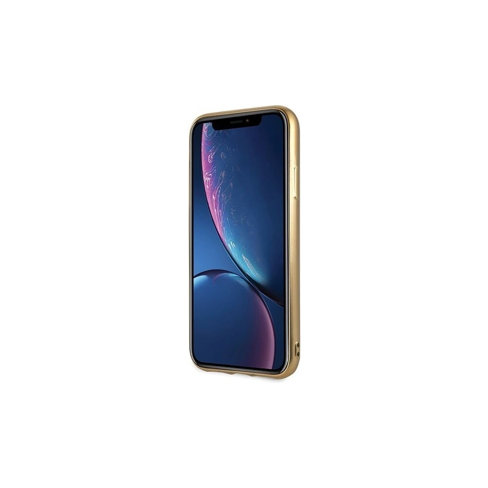 Etui Guess GUHCI61PEOLGGO Apple iPhone XR złoty/gold hard case 4G Peony Liquid Glitter