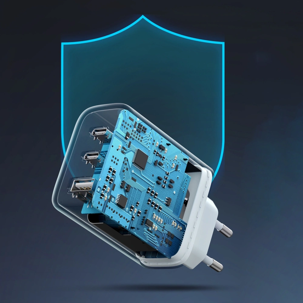 Ładowarka sieciowa UGREEN 2xUSB-C / USB-A 65W PD, QC, PPS biała (CD275)