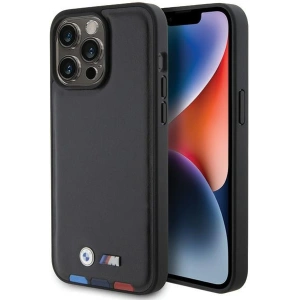 Kup Case BMW BMHCP15X22PTDK Apple iPhone 15 Pro Max Leder Stempel Tricolor schwarz/black - BMW521 - {ean13} - Sklep Home Screen