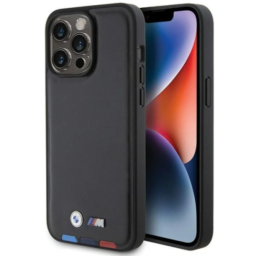 Kup Case BMW BMHCP15X22PTDK Apple iPhone 15 Pro Max Leder Stempel Tricolor schwarz/black - BMW521 - {ean13} - Sklep Home Screen