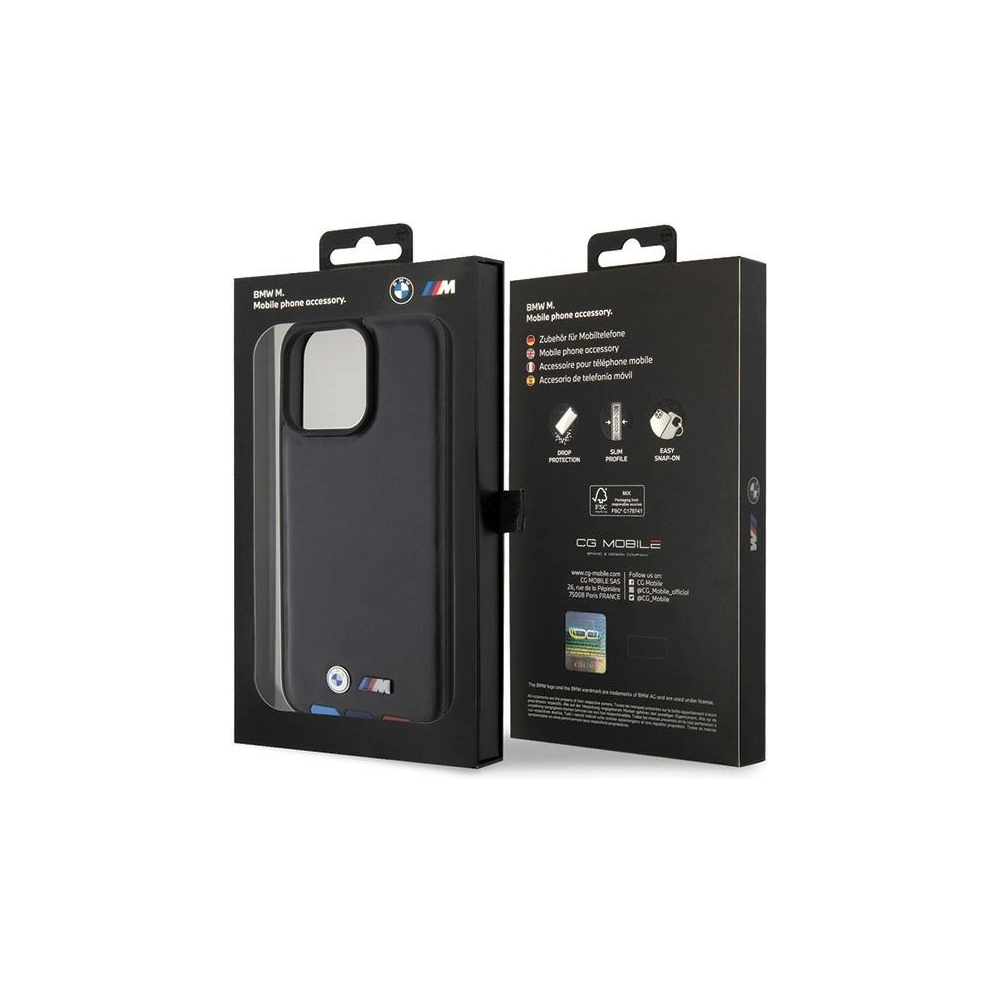 Etui BMW BMHCP15X22PTDK Apple iPhone 15 Pro Max Leather Stamp Tricolor czarny/black