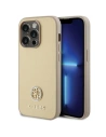 Etui Guess GUHCP15LPS4DGPD Apple iPhone 15 Pro keménytok Strassz Fém Logo arany/zöld