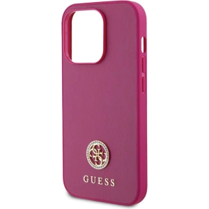 Etui Guess GUHCP15LPS4DGPP Apple iPhone 15 Pro hardcase Strass Metal Logo różowy/pink