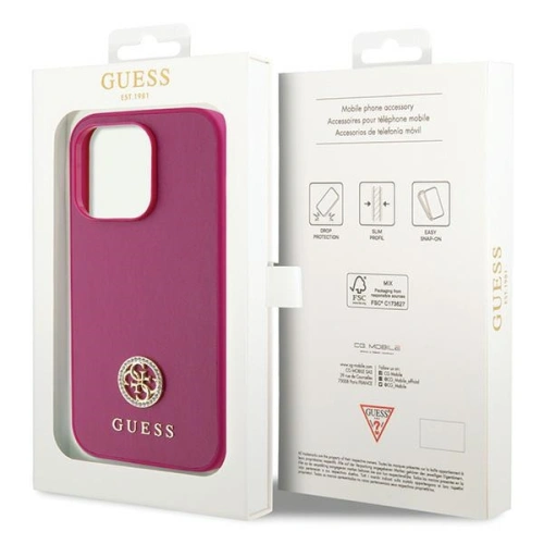 Kup Etui Guess GUHCP15LPS4DGPP Apple iPhone 15 Pro hardcase Strass Metal Logo růžový/pink - GUE2994 - {ean13} - Sklep Home Screen
