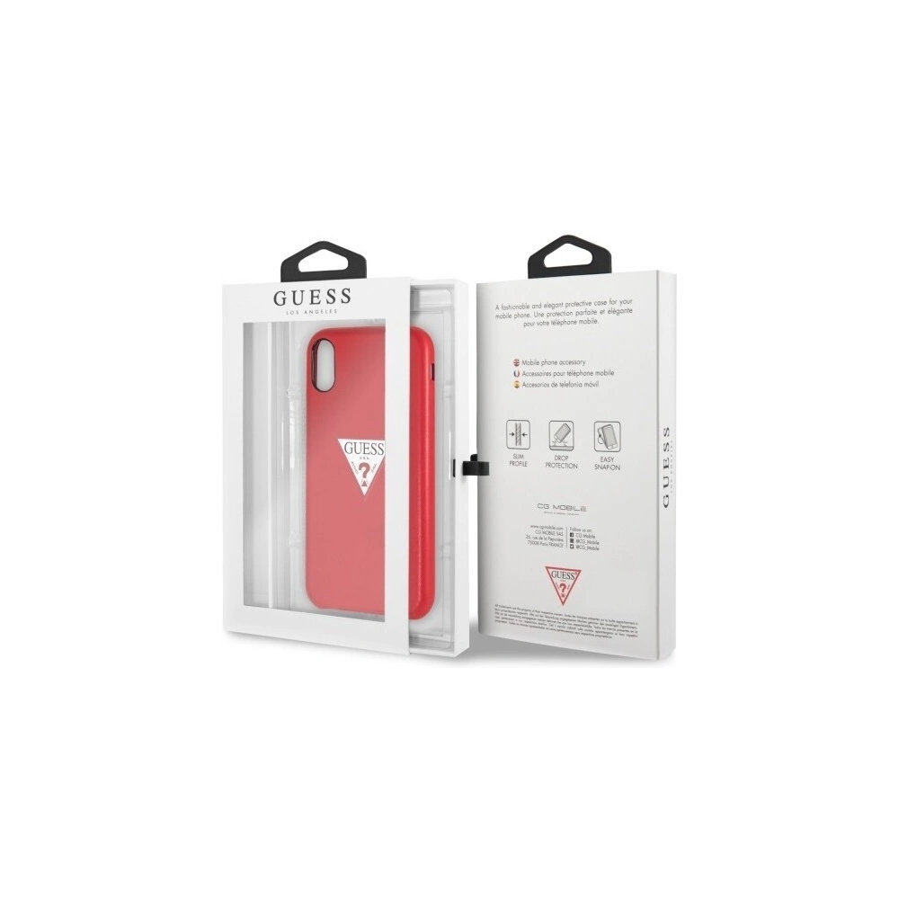 Etui Guess GUHCI61PTPURE Apple iPhone XR czerwony/red hardcase Triangle