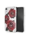 Etui Guess GUHCI61ROSTR Apple iPhone XR průhledné tvrdé pouzdro Květy Touhy červené růže
