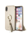Guess GUHCI61RSSABE iPhone Xr beige hard case Saffiano with ring stand