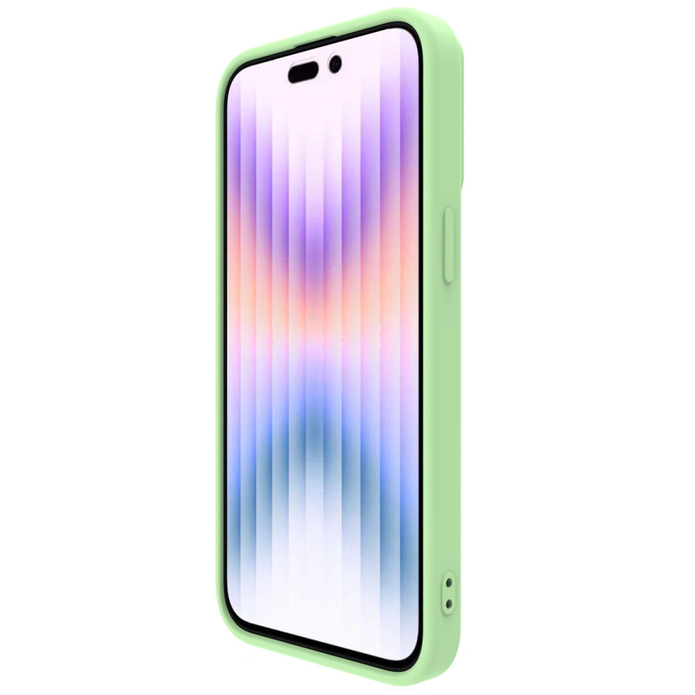 Etui Nillkin CamShield Silky Silicone Case Apple iPhone 15 Pro miętowe