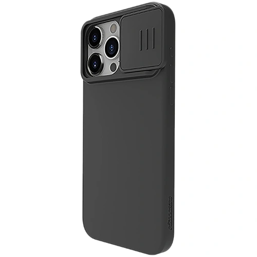 Kup Etui Nillkin CamShield Silky Silicone Case Apple iPhone 15 Pro Max czarne - NLK1278 - {ean13} - Sklep Home Screen