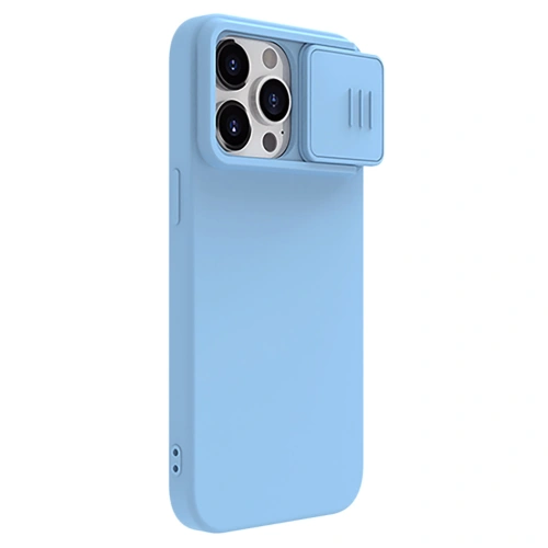 Kup Etui Nillkin CamShield Silky Silicone Case Apple iPhone 15 Pro Max kék - NLK1280 - {ean13} - Sklep Home Screen