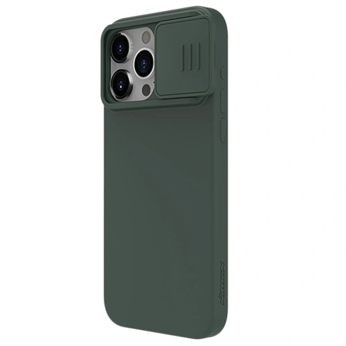 Kup Etui Nillkin CamShield Silky Silicone Case Apple iPhone 15 Pro Max zielone - NLK1282 - {ean13} - Sklep Home Screen