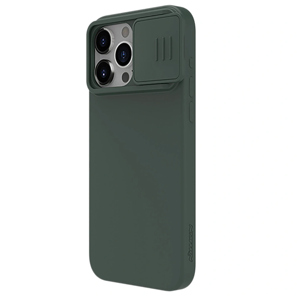 Etui Nillkin CamShield Silky Silicone Case Apple iPhone 15 Pro Max zielone