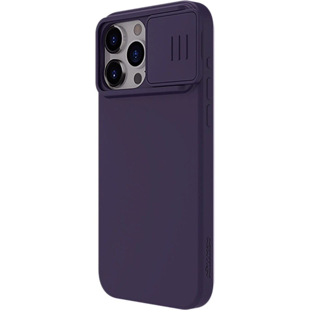 Etui Nillkin CamShield Silky Silicone Case Apple iPhone 15 Pro Max ciemnofioletowe