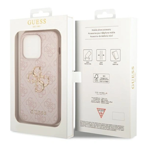 Kup Etui Guess GUHCP15X4GMGPI Apple iPhone 15 Pro Max kemény tok 4G Nagy Fém Logo rózsaszín/pink - GUE2998 - {ean13} - Sklep Home Screen