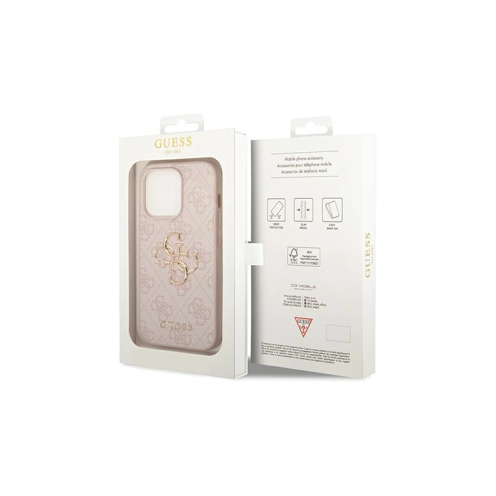 Etui Guess GUHCP15X4GMGPI Apple iPhone 15 Pro Max hardcase 4G Big Metal Logo różowy/pink