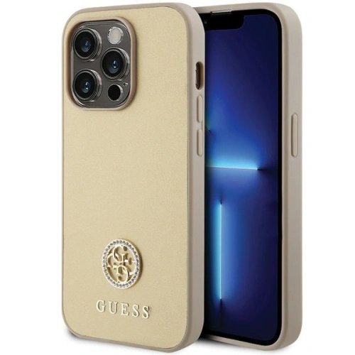 Kup Etui Guess GUHCP15XPS4DGPD Apple iPhone 15 Pro Max kemény tok Strassz Fém Logó arany - GUE2999 - {ean13} - Sklep Home Screen