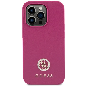 Buy Guess GUHCP15XPS4DGPP Apple iPhone 15 Pro Max hardcase Strass Metal Logo pink - GUE3000 - {ean13} - Home Screen Store Europe