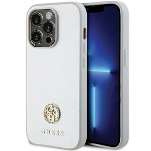Buy Guess GUHCP15XPS4DGPS Apple iPhone 15 Pro Max hardcase Strass Metal Logo silver - GUE3001 - {ean13} - Home Screen Store Europe