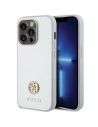 Etui Guess GUHCP15XPS4DGPS Apple iPhone 15 Pro Max kemény tok Strassz Fém Logó ezüst/silver