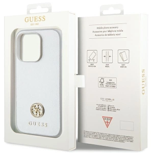 Buy Guess GUHCP15XPS4DGPS Apple iPhone 15 Pro Max hardcase Strass Metal Logo silver - GUE3001 - {ean13} - Home Screen Store Europe