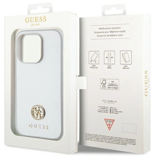 Kup Etui Guess GUHCP15XPS4DGPS Apple iPhone 15 Pro Max kemény tok Strassz Fém Logó ezüst/silver - GUE3001 - {ean13} - Sklep Home Screen
