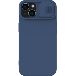 Kup Etui Nillkin CamShield Silky Silicone Case Apple iPhone 15 Plus / 14 Plus ciemnoniebieskie - NLK1287 - {ean13} - Sklep Home Screen