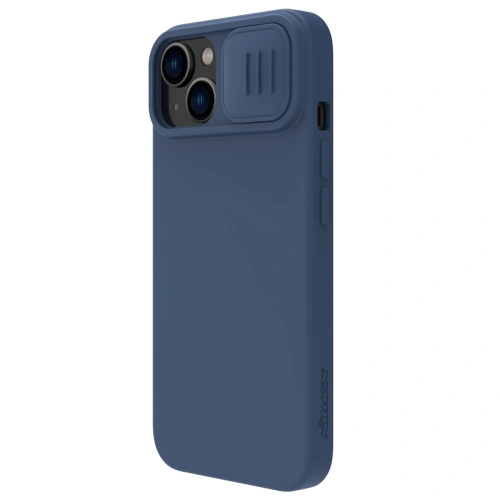Kup Etui Nillkin CamShield Silky Silicone Case Apple iPhone 15 Plus / 14 Plus ciemnoniebieskie - NLK1287 - {ean13} - Sklep Home Screen