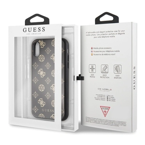 Kup Etui Guess GUHCI61TGGPBK Apple iPhone XR černý/black hard case Peony G Double Layer Glitter - GUE068BLK - {ean13} - Sklep Home Screen