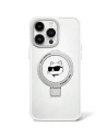 Etui Karl Lagerfeld KLHMP15LHMRSCHH Apple iPhone 15 Pro hardcase Ring Stand Choupette Head MagSafe bílý/white