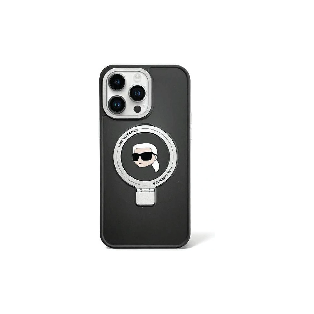Etui Karl Lagerfeld KLHMP15SHMRSKHK Apple iPhone 15 hardcase Ring Stand Karl Head MagSafe czarny/black