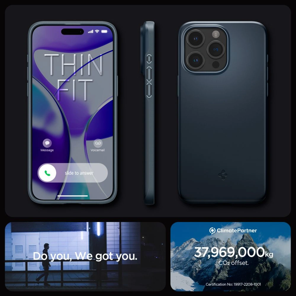 Etui Spigen Thin Fit Apple iPhone 15 Pro Max Metal Slate