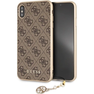 Guess GUHCI65GF4GBR iPhone Xs Max brown hard case 4G Charms Collection