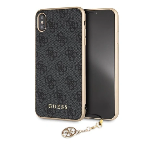 Buy Guess GUHCI65GF4GGR iPhone Xs Max gray hard case 4G Charms Collection - GUE071GRY - {ean13} - Home Screen Store Europe
