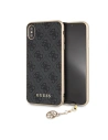 Guess GUHCI65GF4GGR iPhone Xs Max gray hard case 4G Charms Collection