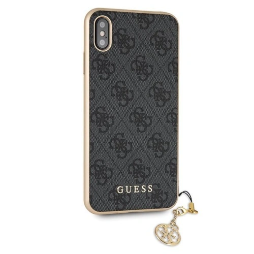 Buy Guess GUHCI65GF4GGR iPhone Xs Max gray hard case 4G Charms Collection - GUE071GRY - {ean13} - Home Screen Store Europe