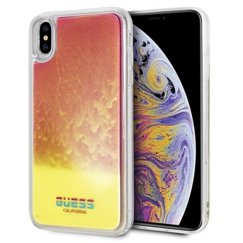 Kup Etui Guess GUHCI65GLCPI Apple iPhone XS Max rózsaszín/pink kemény tok California Glow in the dark - GUE072PNK - {ean13} - Sklep Home Screen