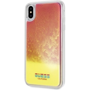 Guess GUHCI65GLCPI iPhone Xs Max pink hard case California Glow in the dark