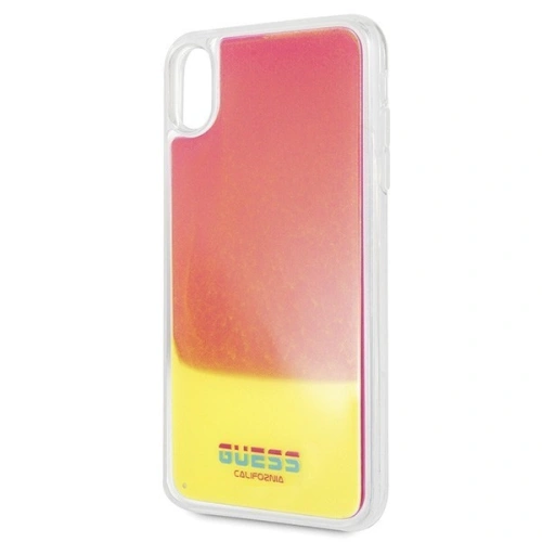 Kup Etui Guess GUHCI65GLCPI Apple iPhone XS Max roz/pink hard case California Glow in the dark - GUE072PNK - {ean13} - Sklep Home Screen