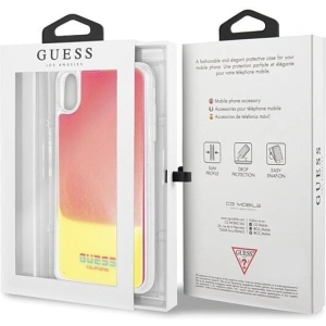 Kup Etui Guess GUHCI65GLCPI Apple iPhone XS Max różowy/pink hard case California Glow in the dark - GUE072PNK - {ean13} - Sklep Home Screen
