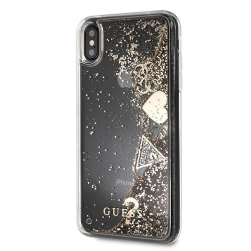 Kup Etui Guess GUHCI65GLHFLGO Apple iPhone XS Max auriu/złoty husă dură Glitter Hearts - GUE074GLD - {ean13} - Sklep Home Screen