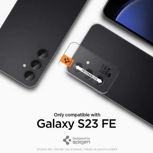 Kup Gehärtetes Glas für Spigen Optik.tr ez Fit Kamera Schutz Samsung Galaxy S23 FE Schwarz [2 PACK] - SPN3175 - {ean13} - Sklep Home Screen