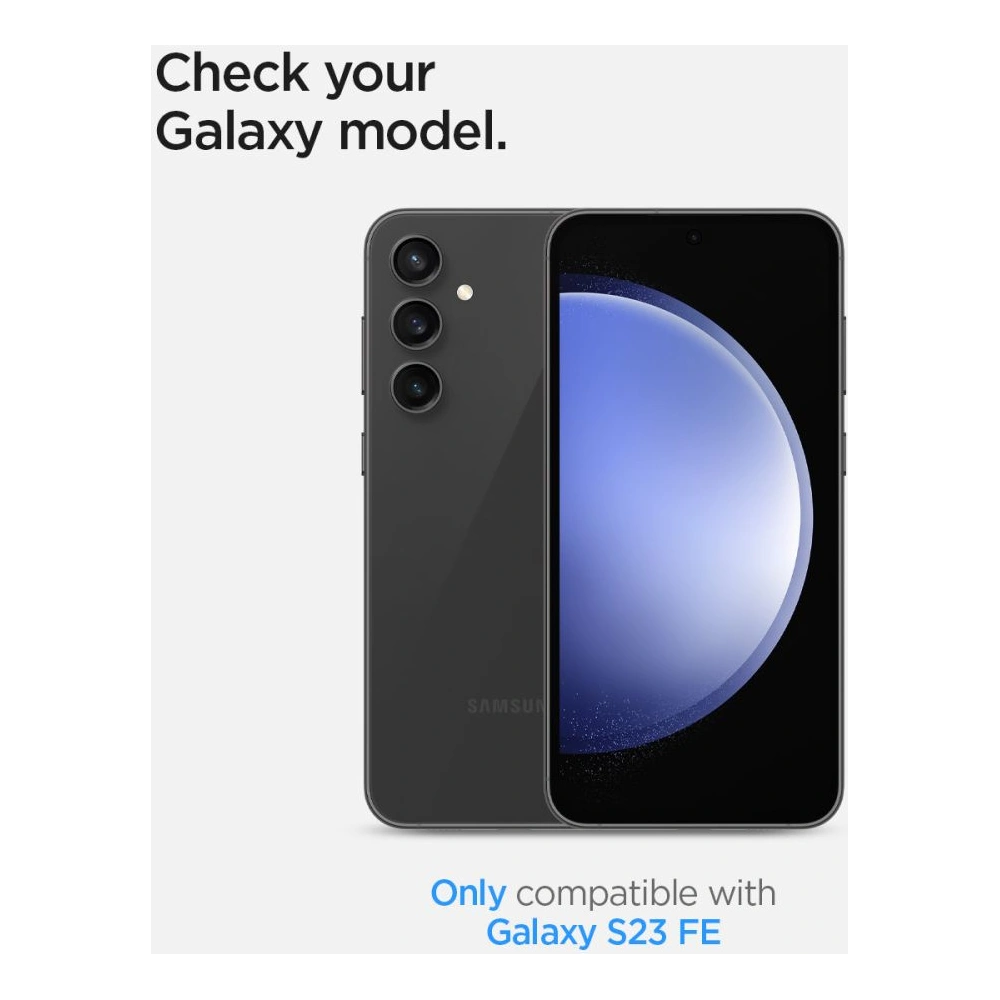 Szkło hartowane na aparat Spigen Optik.tr ez Fit Camera Protector Samsung Galaxy S23 FE Black [2 PACK]