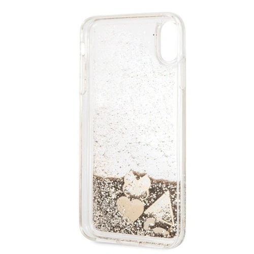 Kup Etui Guess GUHCI65GLHFLGO Apple iPhone XS Max arany/złoty kemény tok Csillogó Szívek - GUE074GLD - {ean13} - Sklep Home Screen