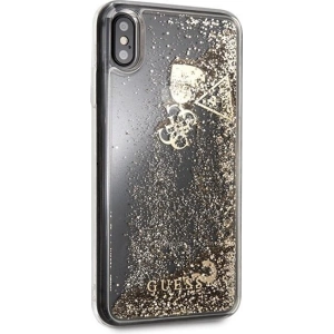 Etui Guess GUHCI65GLHFLGO Apple iPhone XS Max zlaté/hard case Glitter Hearts