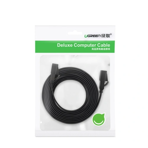 Kup UGREEN plat Ethernet RJ45 Cat.7 STP LAN 10Gbps cablu de rețea 3m negru - UGR1749 - {ean13} - Sklep Home Screen