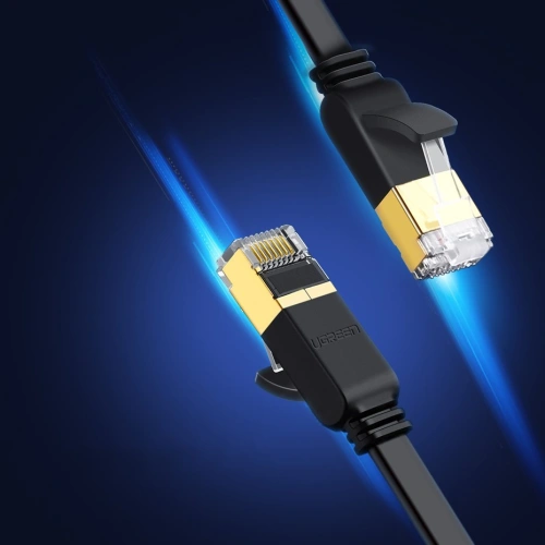 Kup UGREEN plat Ethernet RJ45 Cat.7 STP LAN 10Gbps cablu de rețea 3m negru - UGR1749 - {ean13} - Sklep Home Screen
